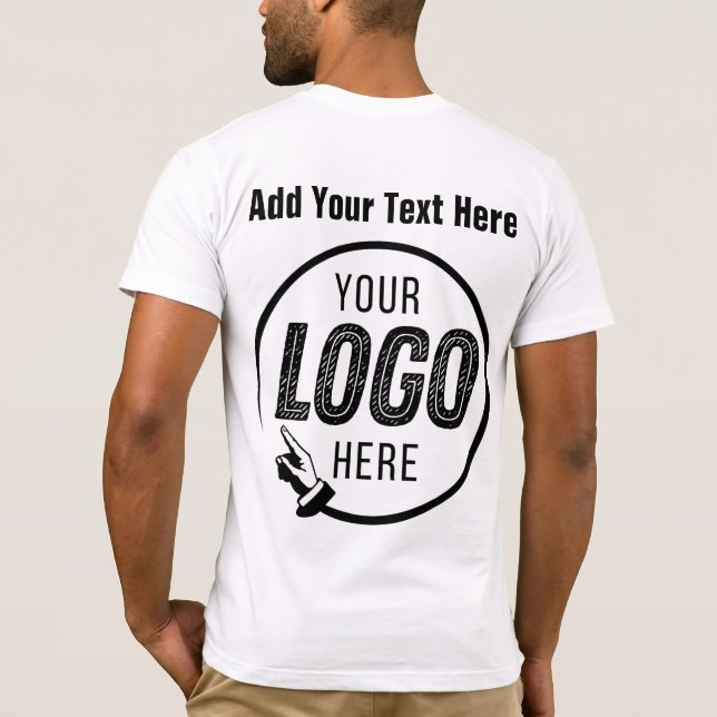 T-shirt Ajouter un logo professionnel Photo Image Articles (Dos)