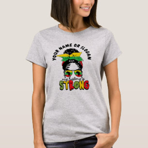 T-shirt Ajouter un nom ou un texte, Mon histoire est forte