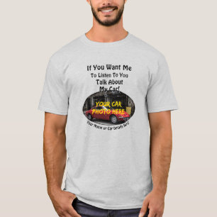 T-shirt Ajouter Un Nom, Sa Photo De Voiture, Texte, Voulez