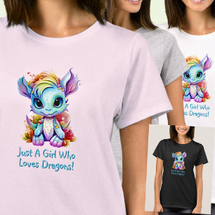T-shirt Ajouter un nom Texte - Juste une fille qui aime le