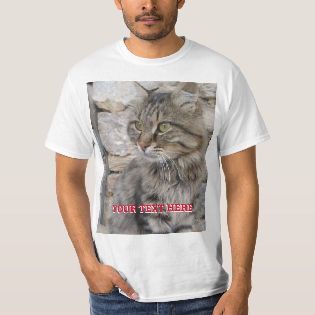 T-shirt Ajouter une photo et un texte modifiable (Devant)