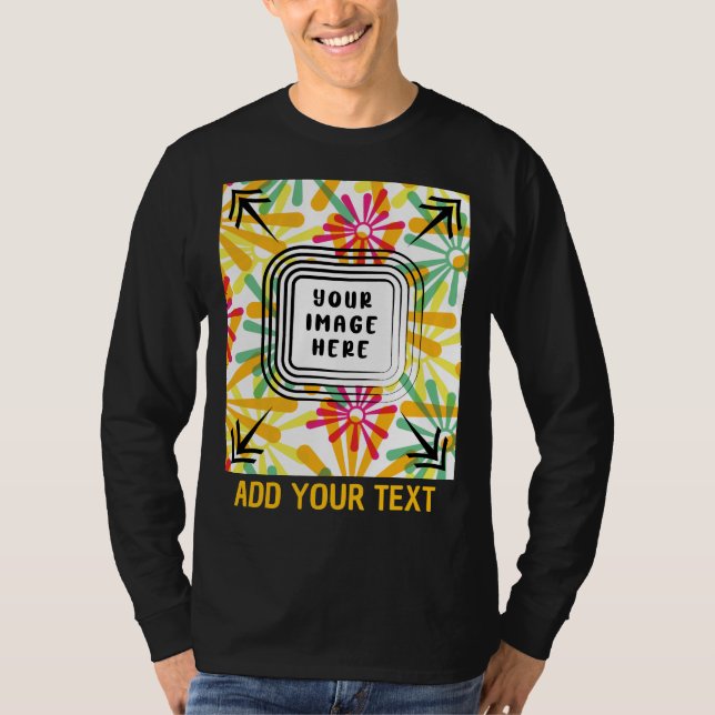 T-shirt Ajouter une photo personnalisée et du texte person (Devant)