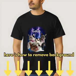 T-SHIRT AJOUTER VOTRE CHAT ANIMAUX PERSONNALISÉS