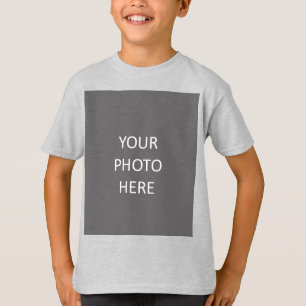 T-shirt Ajouter Votre Image Photo Logo Ash Grey