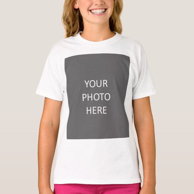 T-shirt Ajouter votre image photo logo blanc (Devant)