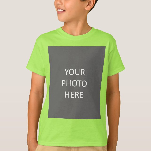 T-shirt Ajouter Votre Image Photo Logo Lime Green (Devant)