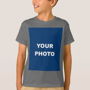 T-shirt Ajouter Votre Image Photo Logo Smoke Grey