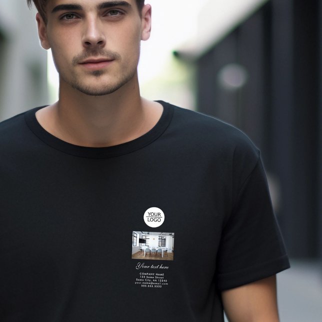 T-shirt Ajouter votre logo personnalisé Promotion photo te (Créateur téléchargé)