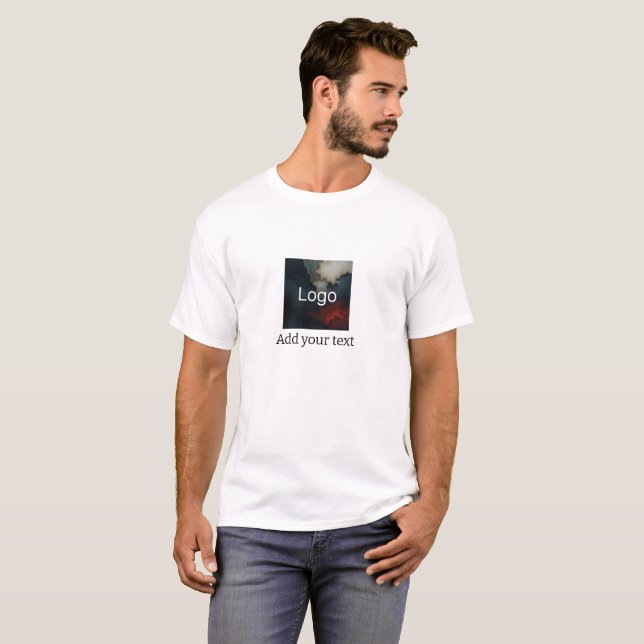 T-shirt ajouter votre logo pour l'entreprise (Devant entier)