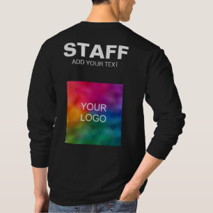 T-shirt Ajouter Votre Logo Texte Ici Mens Long Sleeve Staf