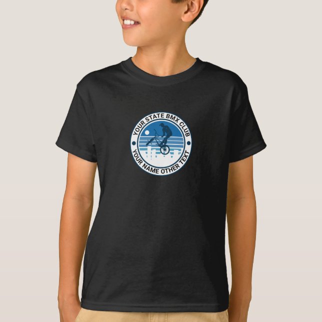T-shirt Ajouter votre nom State Town Group BMX Club Logo   (Devant)