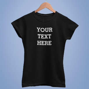 T-shirt Ajouter votre propre texte personnalisé ici noir e