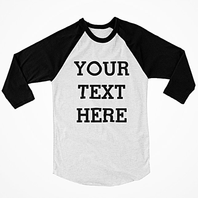 T-shirt Ajouter votre propre texte personnalisé ici noir e (Créateur téléchargé)