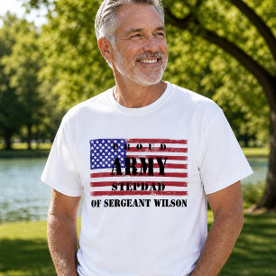 T-shirt Ajouter Votre Stepchild's Name Fier Armée Stepdad 