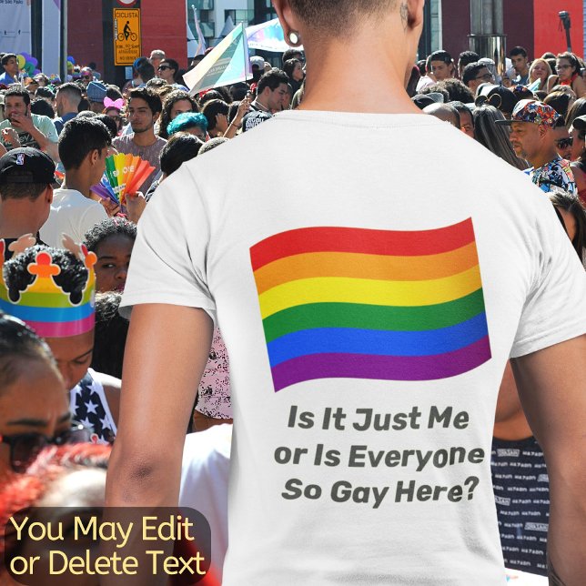 T-shirt Ajouter votre texte drapeau Gay pride LGBT Arc-en- (Créateur téléchargé)