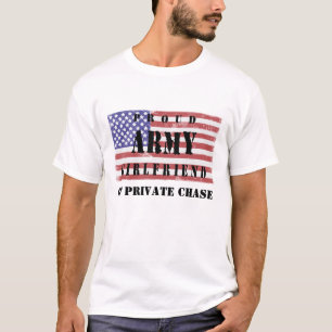 T-shirt Ajoutez le nom de votre copain Fier Armée Girlfrie