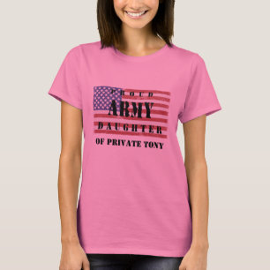 T-shirt Ajoutez le nom de votre parent Fier Chemise fille