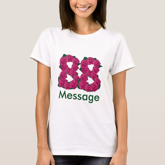 T-shirt Ajoutez le quatre-vingt-dix-huitième anniversaire (Devant)
