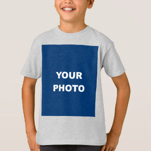 T-shirt Ajoutez votre image photo image logo gris ardoise