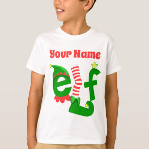 T-shirt Ajoutez votre Noël nommé d'Elf - personnaliser