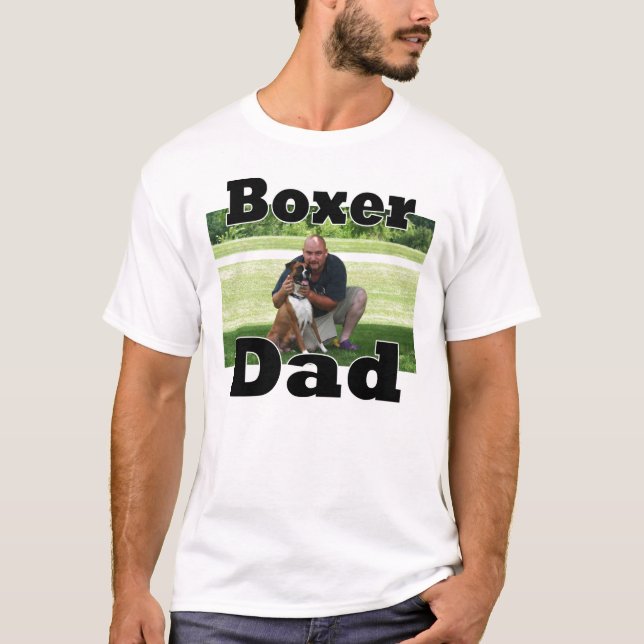T-shirt AJOUTEZ VOTRE PAPA de boxeur de PHOTO (Devant)