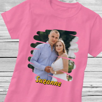 T-shirt Ajoutez votre photo et votre nom. Cadeau personnal