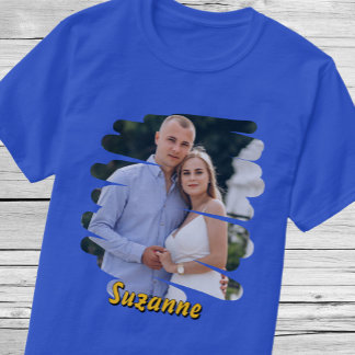 T-shirt Ajoutez votre photo et votre nom. Cadeau personnal