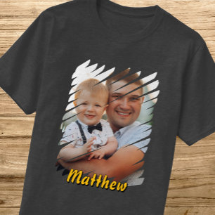 T-shirt Ajoutez Votre Portrait & Nom. Cadeau personnalisé