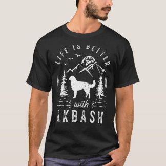 T-shirt Akbash Life Better Papa Chien