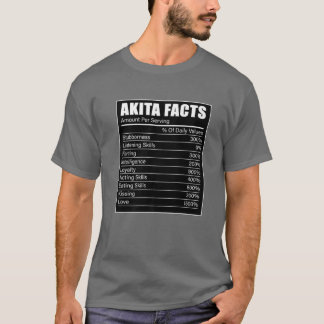 T-shirt Akita Amoureux des chiens Akita Faits Akita Chien