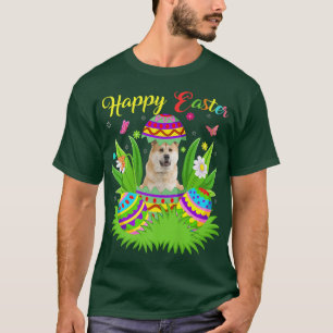 T-shirt Akita Amoureux des chiens Floral Oeuf de Pâques Fu