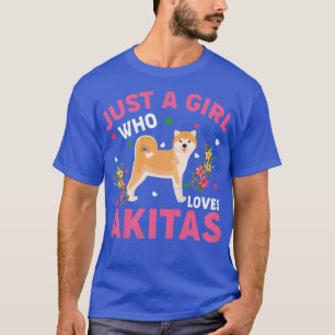 T-shirt Akita Amoureux des chiens Juste Une Fille Qui Aime