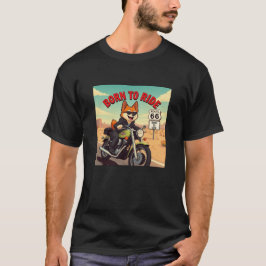 T-shirt Akita Biker Est Né À Ride
