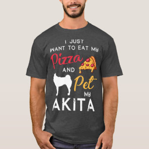 T-shirt Akita Chien Pizza Aîné propriétaire Noël Anniversa
