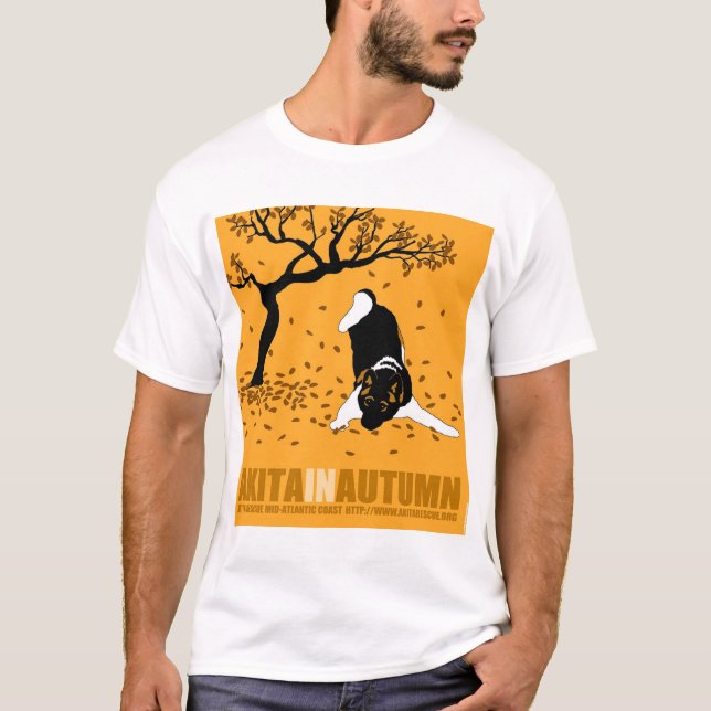 T-shirt Akita en automne (Devant)