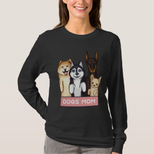 T-shirt Akita Husky Doberman Et Chihuahua Se Trouvent Sur