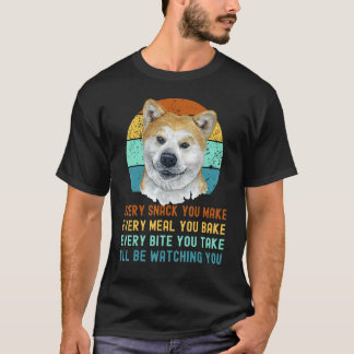T-shirt Akita Inu Ou Kuma Inu Chien Chaque Snack Que Vous
