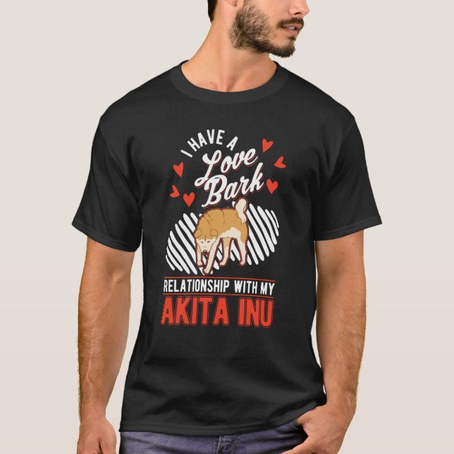 T-shirt Akita Inu Valentine's Day Japanese Akita (Devant)