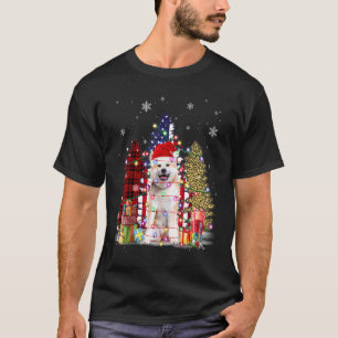 T-shirt Akita Santa Hat Lampe Buffalo Plaid Leopard Xmas S