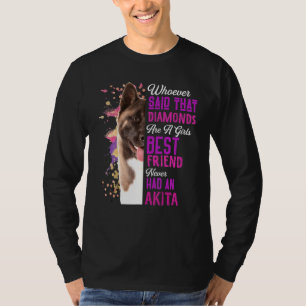 T-shirt Akita Sont Une Fille Meilleur Ami Chien Mama Maman
