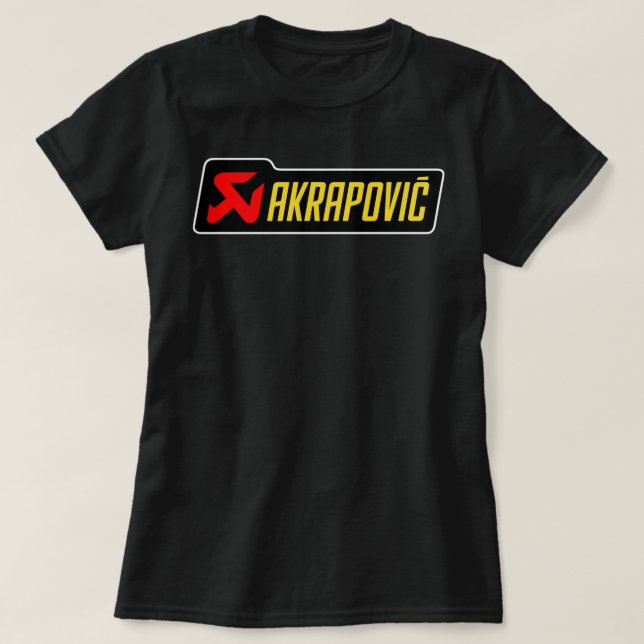 T-shirt Akrapovic fait sur mesure réplique design jaune te (Design devant)