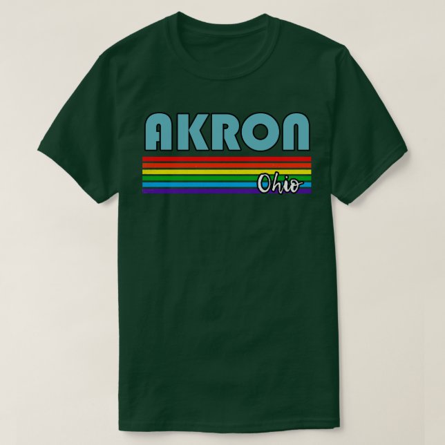 T-shirt Akron Ohio Pride Akron LGBT Gift GAL Supporter LGB (Design devant)