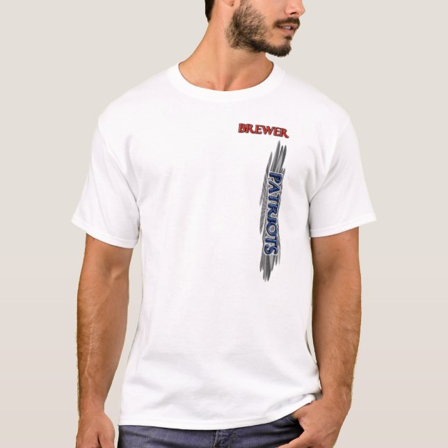T-shirt AL de Somerville de patriotes de lycée de brasseur (Devant)