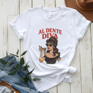 T-shirt Al Dente Diva   Chemise étoile pop italienne rétro