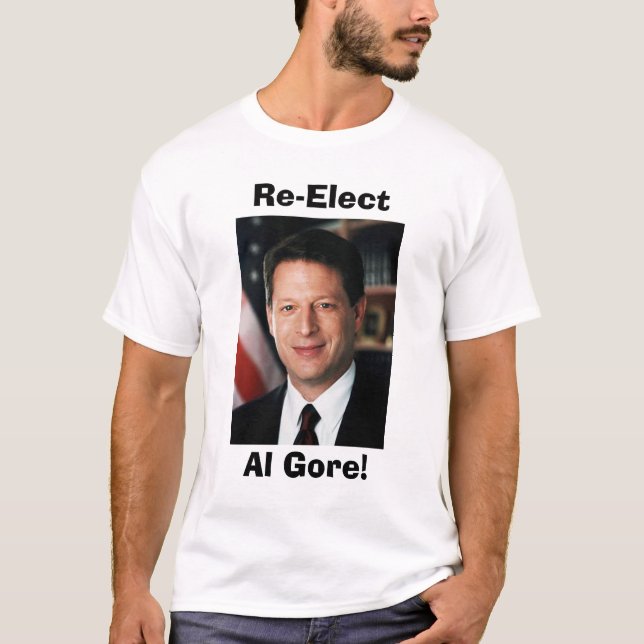 T-shirt Al Gore, réélisent, Al Gore ! (Devant)