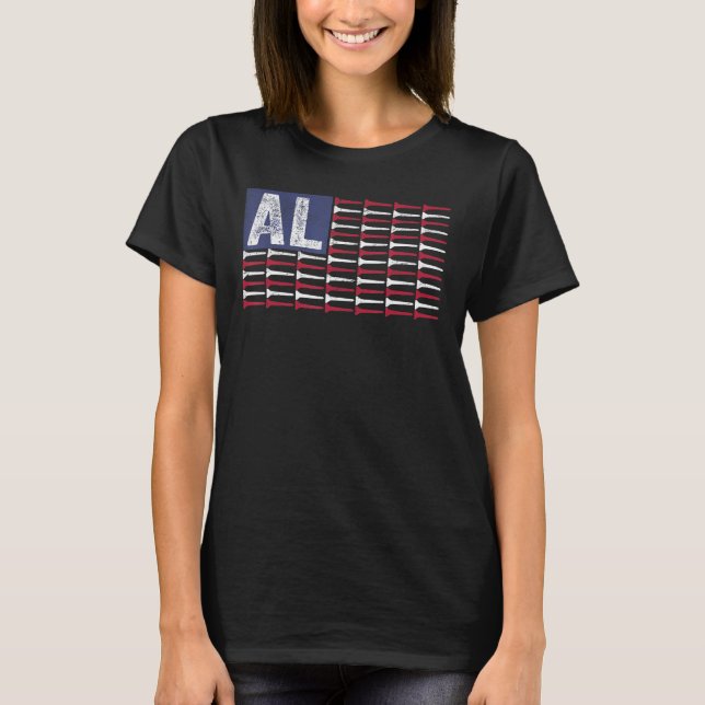 T-shirt Alabama Accueil État Al-American Drapeau Patriotiq (Devant)