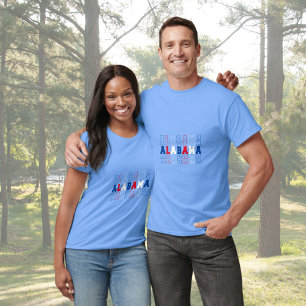 T-shirt Alabama empilé Word Art