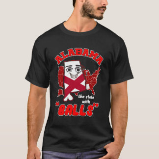 T-shirt Alabama L'Etat Avec Des Boules Drôle Amusant Vêtem