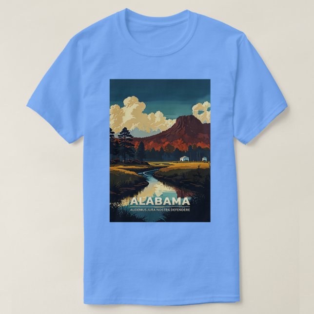 T-shirt Alabama State Travel 3 (Design devant)