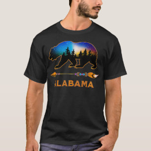 T-shirt Alabama USA Ours Noir Faune Stark Night Sky S